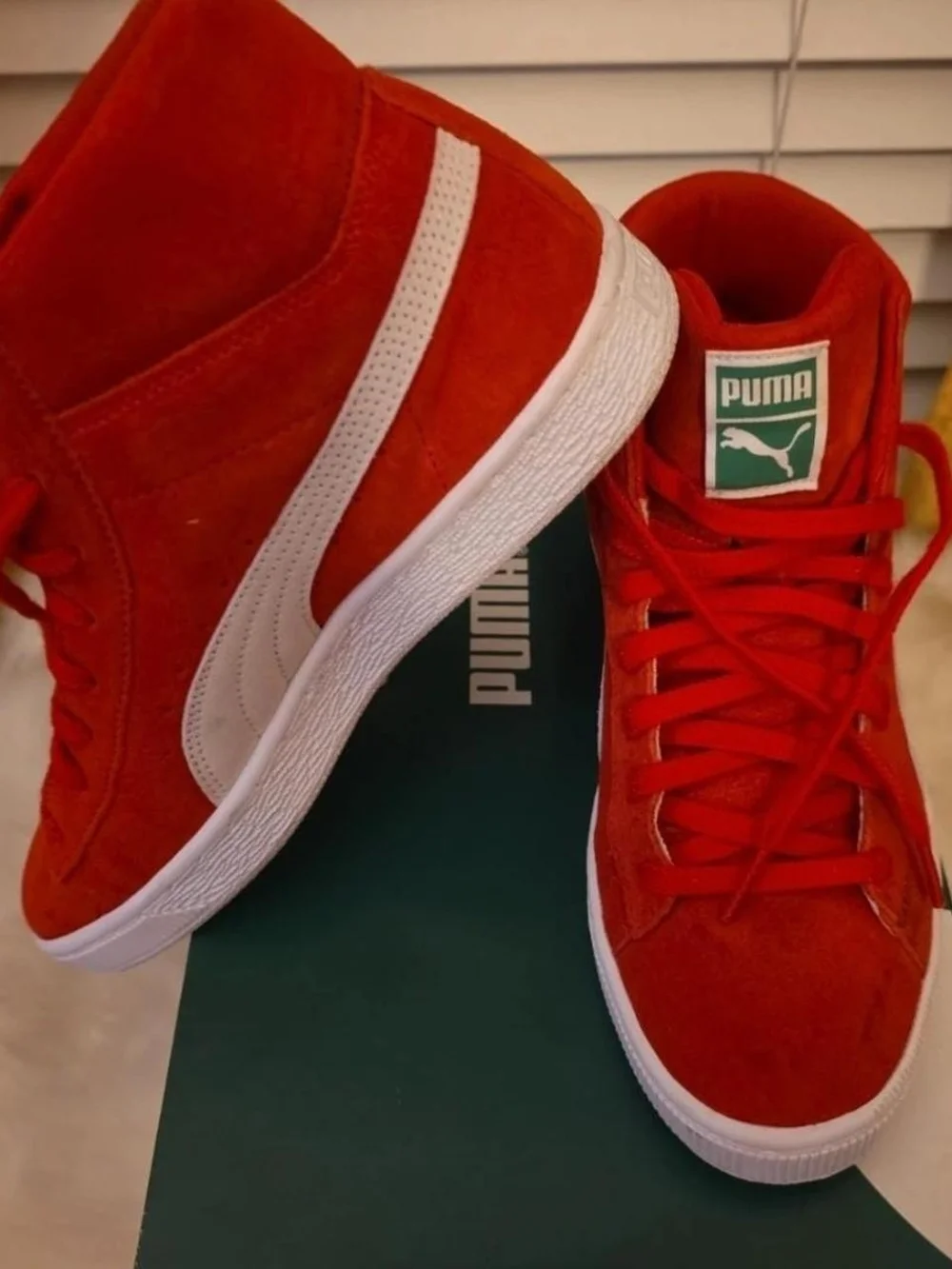 Puma High-Top Sneakers in Red